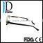 High Quality Scratch Proof Striped Acetate Half Frame Eyeglasses With Blinds