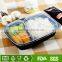 PP disposable plastic food container 2 compartment meal prep containers