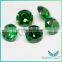 Free Sample Gemstone Wholesale Round Cut Emerald Green Cubic Zirconia , Synthetic Green CZ