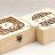 wooden tea box with hinged lid,wood box packaging for tea, wholesale wood tea box