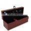 Wholesale Custom High-grade PU Leather Order Bottled Wine Champagne Boxes, Brown Gift Box