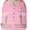 High quality Korean Splice style pu leather girl and boy school backpack bag