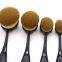 Cheap Price Foundation Blush Toothbrush Makeup Brush Professional Nylon Hair Black Oval Makeup Brushes