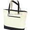cotton canvs tote beach bag with zipper