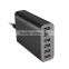 40W 5V 8A 5 Ports USB Charger,home charger,travel charger,wall charger,For iPhone6 iPad Samsung Smart Phone black USB charger
