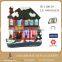 4"nice resin christmas house with led light for christmas decoration