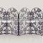 Chinese style living room furniture bird hollow decorative metal folding screen