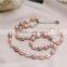 3-4mm rice shape freshwater pearl necklace and bracelet sets
