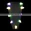 Custom madri gras party supplies led color changing flashing light up bulbs necklace