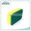 Different Rectangle Kitchen Green Scouring Pad With Yellow Sponge