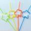 colored hard plastic drinking straws