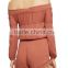 Jumpsuits for women 2017 Sexy off shoulder with Crochet Scallop Hem jumpsuits