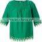 unique design ladies green embroidered blouses customized