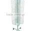 Rotating wire mesh display racks and stands