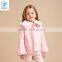 Girls Winter Coat Jacquard Woolen Outwear With Puff Sleeve Designs For Girl Kids Clothes Wholesale