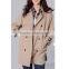 2015 High Quality Customized Spring Ladies Long Cotton Coat