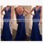 Walson Latest fashion elegant blue slim girl prom dresses