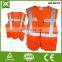 factory polyester fabric mesh /solid knit tape reflective warning vis safety vest