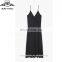 oem service side slit off shoulder v neck sleeveless maxi dress