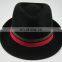 Black fedora trilby hat with grosgrain band