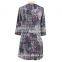 Hot New design Floral Printed 3/4 long sleeve Factory Price smock dress
