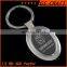 New arrival customized logo printed stainless steel keychain