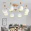 LED chandelier living room restaurant the bedroom wood minimalist modern wind industry with creative Japanese-style