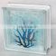 decorative function blue coral pattern glass block for thanksgiving sale