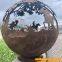 Brushed Stainless Steel Hollow Ball Sculpture Customized For Park