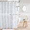 I@home Modern Wholesale Eco Friendly Waterproof Bathroom White Ruffle Shower Curtain Polyester