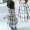 2019 lotus leaf collar little girl plaid princess dress kids clothing baby girls piece dresses