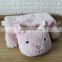 Soft fuzzy warm winter flannel fleece plush baby sleep bag,pink rabbit design sleeping bags for children