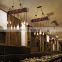 Restaurant loft natural wooden vintage hemp rope pendant lamp Industrial chandelier light