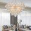 Iron glass ball crystal chandelier restaurant lamps