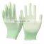 Wonderful Quality Comfortable Palm Fit Coated White PU Glove for Factory Use