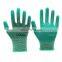 Wholesale promotional protection customized polyester shell latex foam palm coating working gloves