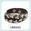 fashion bracelet with rivet and crystal