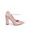 2020 Patent high block heel new design pointed toe fashion women sandals shoes