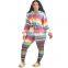Wholesale Custom Pattern Fashion Cute Sports Long-sleeved Colorful Casual Sports Hooded Sweater Plus Size Jogging Suit Pullover