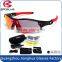 Upgraded design mens glasses exchangeable 5 UV400 lenses polarized sports sunglasses with carrying case