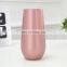 6 oz Insulated Wine Tumbler, Stainless Steel Wine Glass with Clear Lid - Double Wall Vacuum Stemless Tumbler for Wine, Coffee,