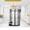 Household Office  Smart Waste Bin Foot Pedal Trash Bin Strainless steel Trash Can