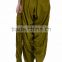 Indian Women Cotton Mahendi Green Color Patiala Salwar (Pants) with Matching Dupatta (Stole) Set