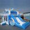 Inflatable princess carriage bouncer slide combo blue white inflatable castle for children