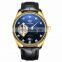 AILANG 8503G Luxury Hardlex Diamond Watch Automatic Mechanical Leather Band Wristwatch Diamond Decoration Men Watch