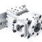 Hydraulic screen changer for plastic extrusion line screen changer