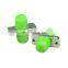 FC-FC APC Rectangle SM double D zinc alloy green Fiber Optic Coupler Adapter