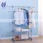 Vertical Bathtub Telescopic Clothes Drying Double Pole Racks With Plastic Parts