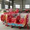 Christmas carnival rides Santa Claus track train for children and adults