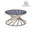 Tiptop Cheap Design Modern High Quality Clear Tempered Glass Coffee Table With Stainless Steel Base